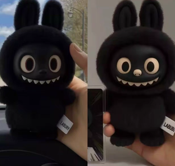 THE MONSTERS ぬいぐるみ　ラブブ　ブラック 黒 レインボー 虹色 THE MONSTERS ぬいぐるみ ラブブ ブラック 黒 レインボー 虹色